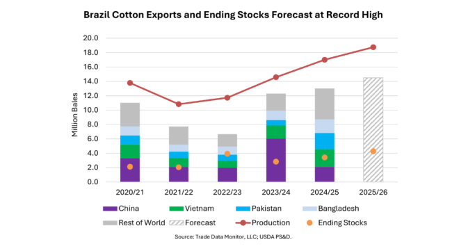Brazil Cotton Exports Hit Record, Global Trade Shifts